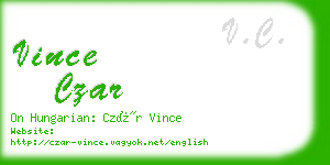 vince czar business card